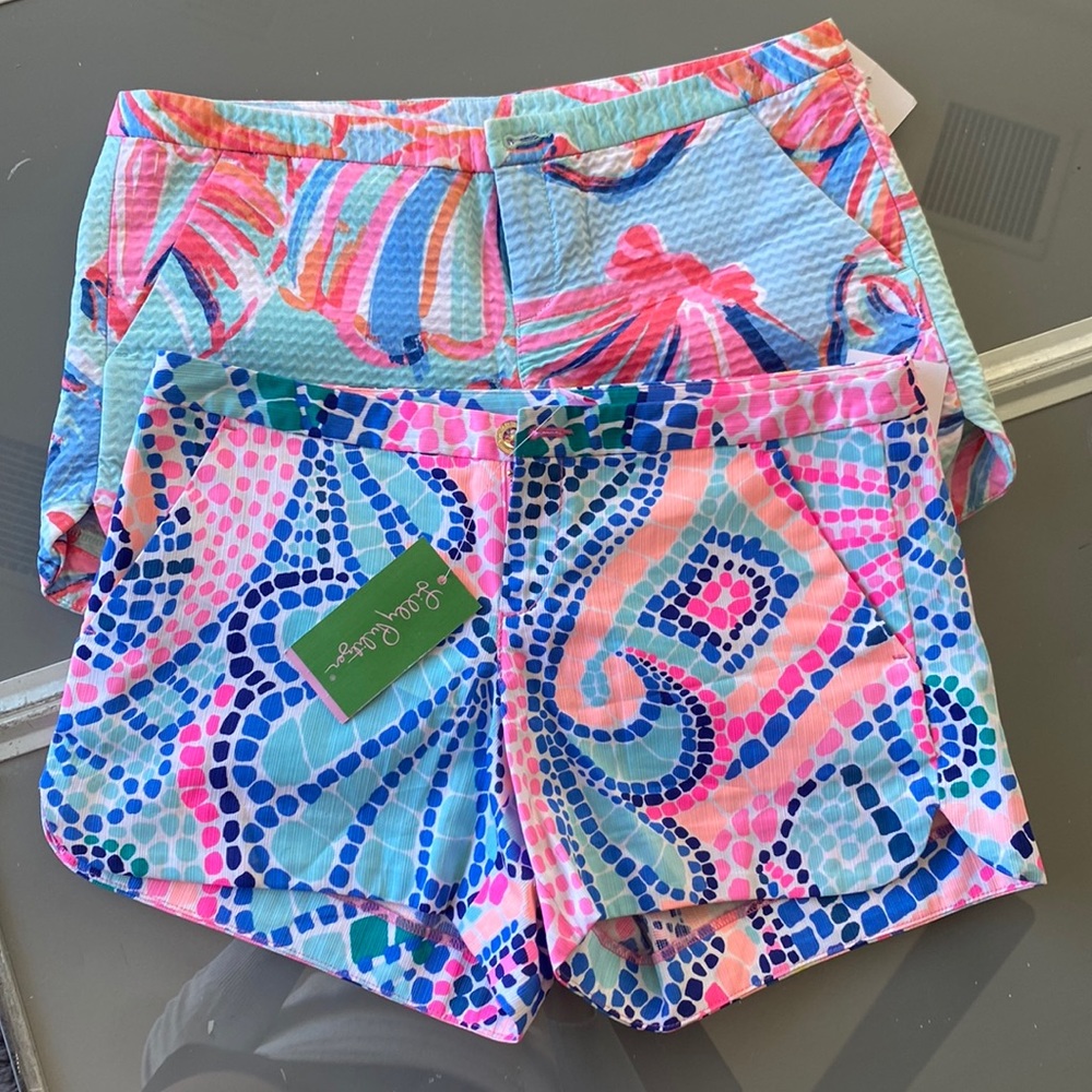 Lily Pulitzer Gorgeous Shorts Size 0 New 2 pair